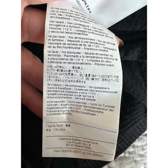 M Missoni Black Chevron Pattern Rib Trim Open Front Knit Wool Cardigan Medium - Picture 5 of 8